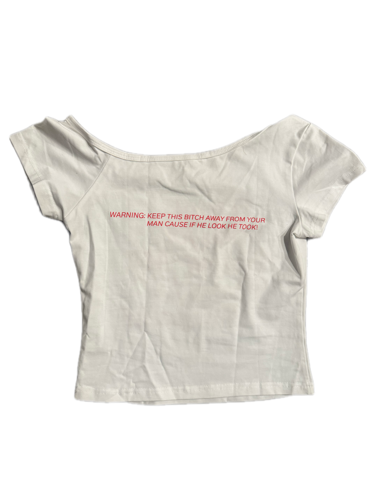“Thank you” off-the-shoulder top